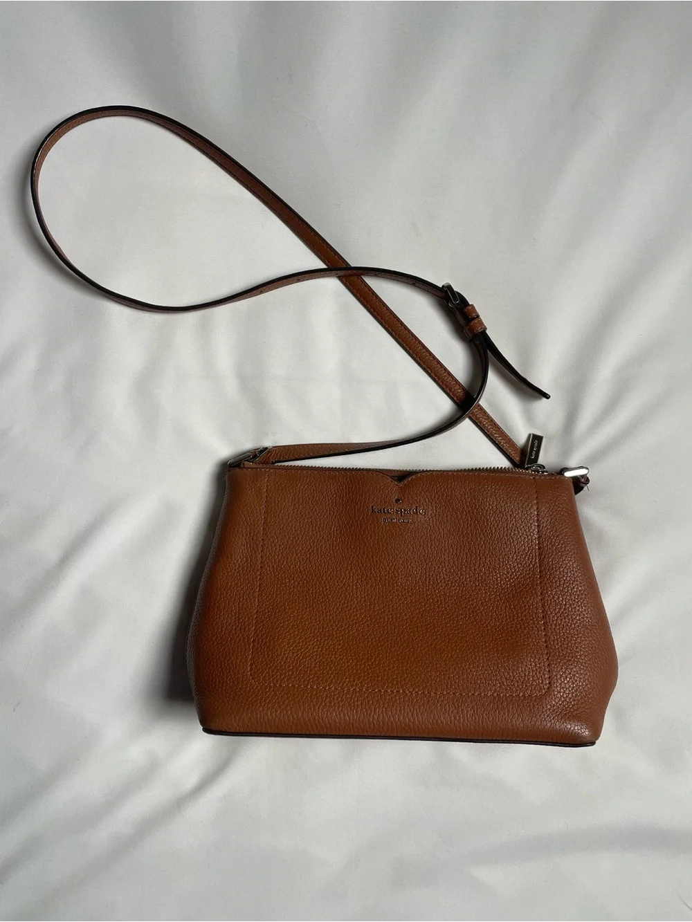 kate spade New York Pebbled Leather Crossbody Bag in Brown